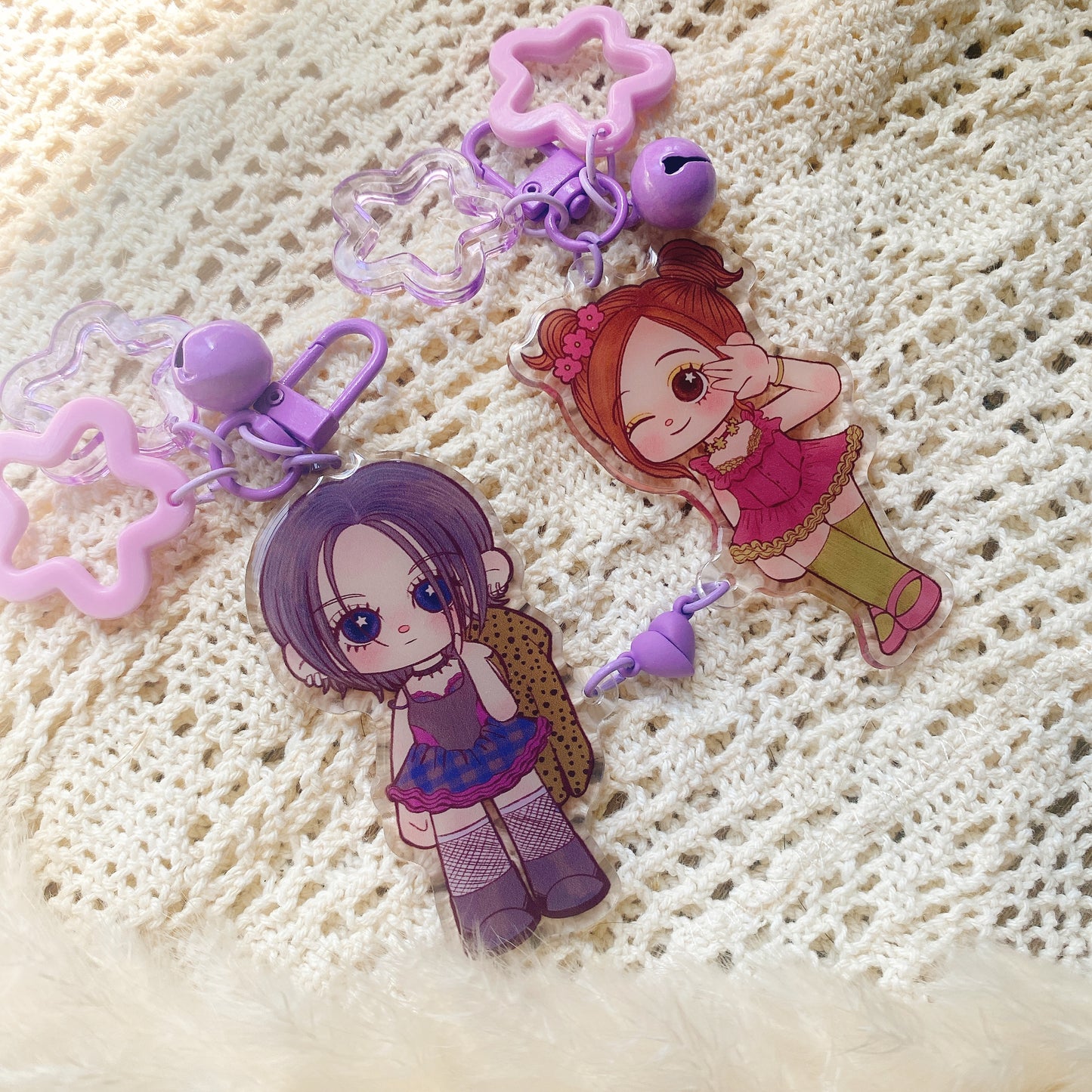 Silly girl(s) magnetic keychains (sold in pairs)