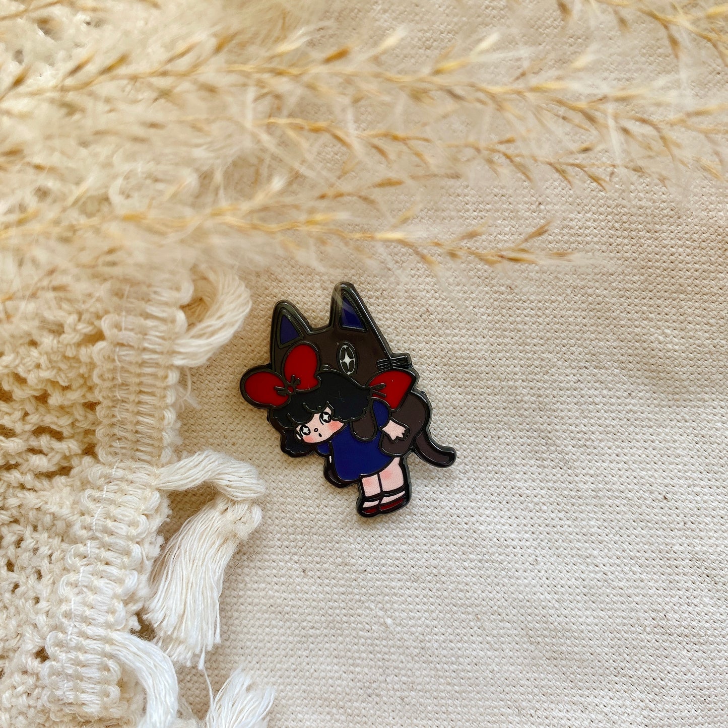 The witch that does delivery enamel pin
