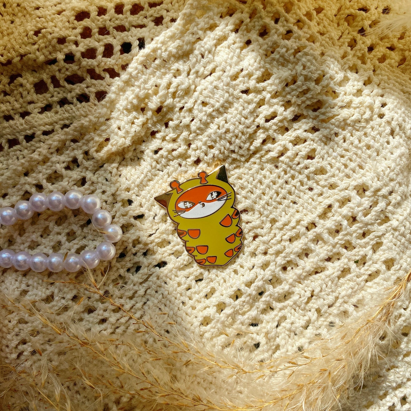 catterpillar enamel pin