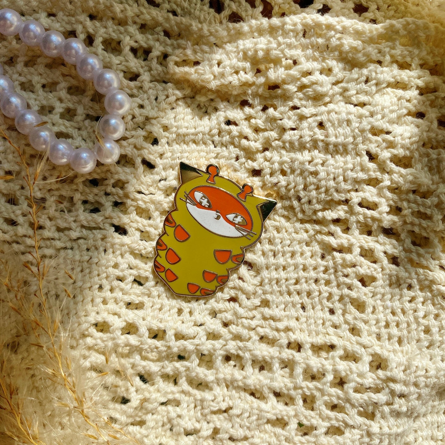 catterpillar enamel pin