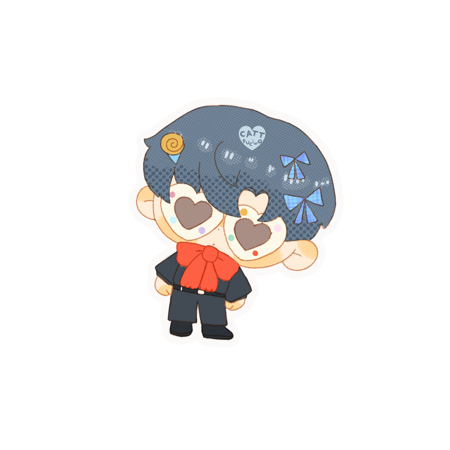 Lads weird fashion glitter sticker