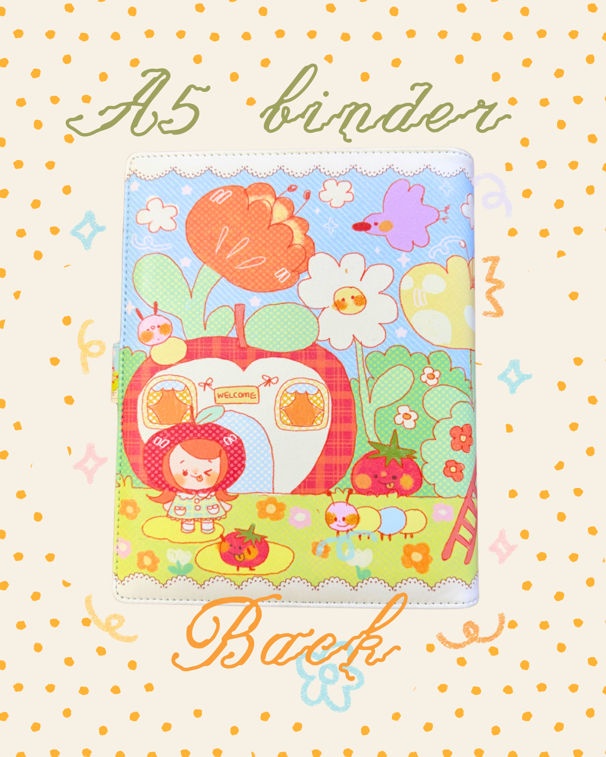 A5 PU leather binder with 10 inserts