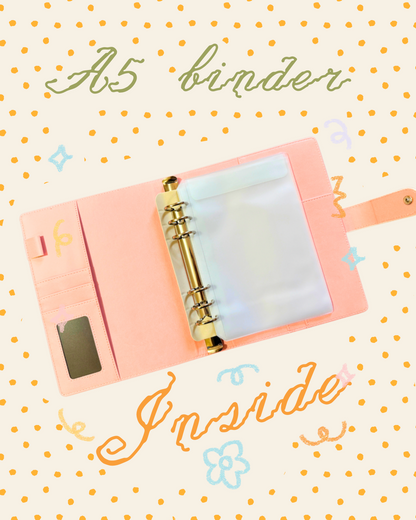 A5 PU leather binder with 10 inserts