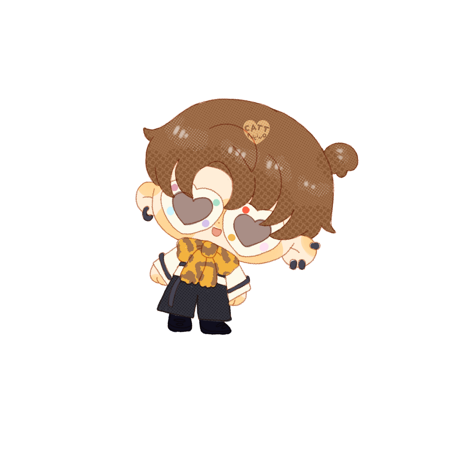 Lads weird fashion glitter sticker