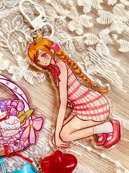 Pommella and Lunella keychain