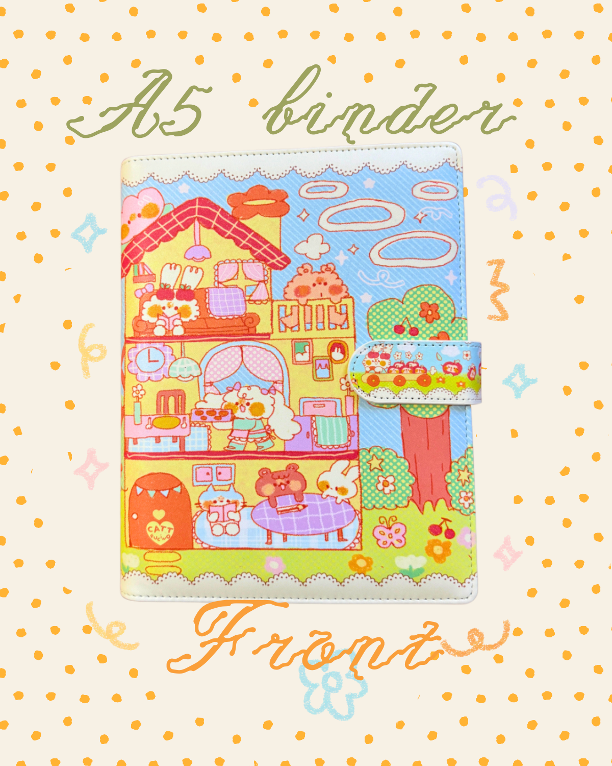 A5 PU leather binder with 10 inserts