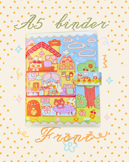 A5 PU leather binder with 10 inserts