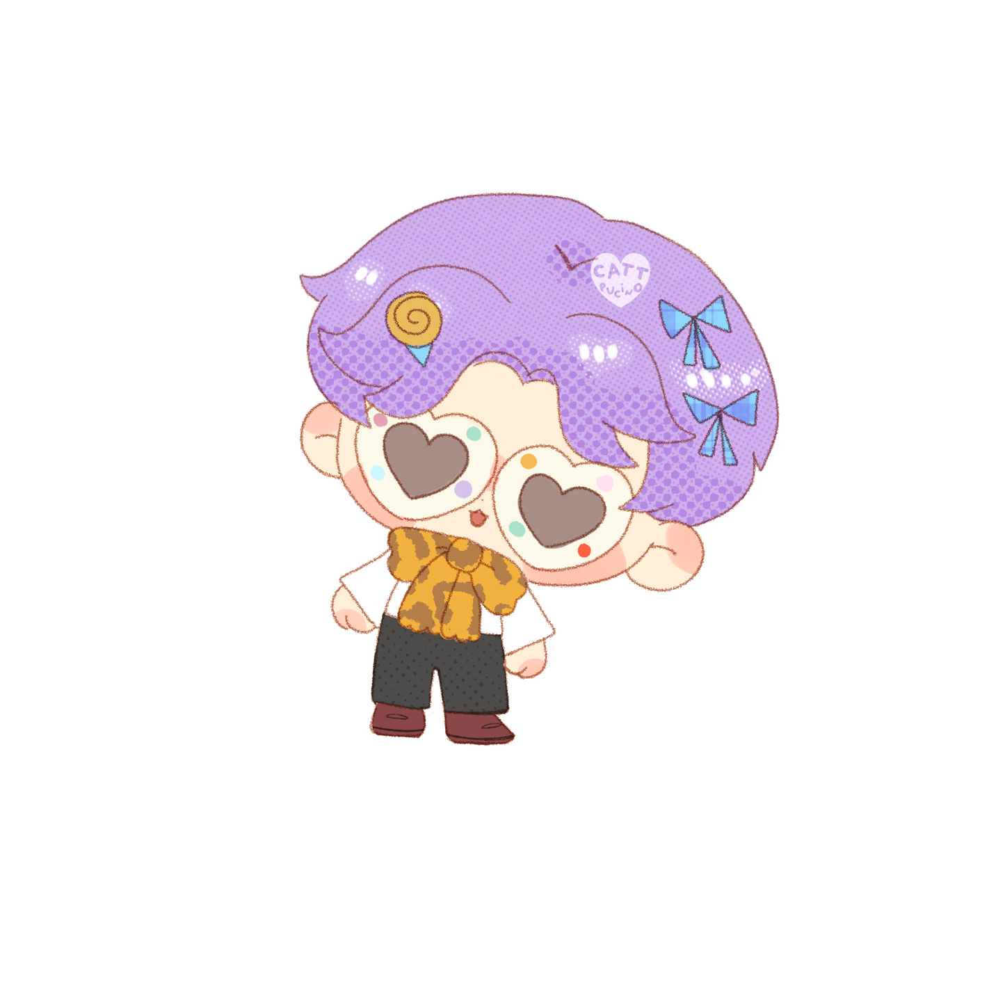 Lads weird fashion glitter sticker