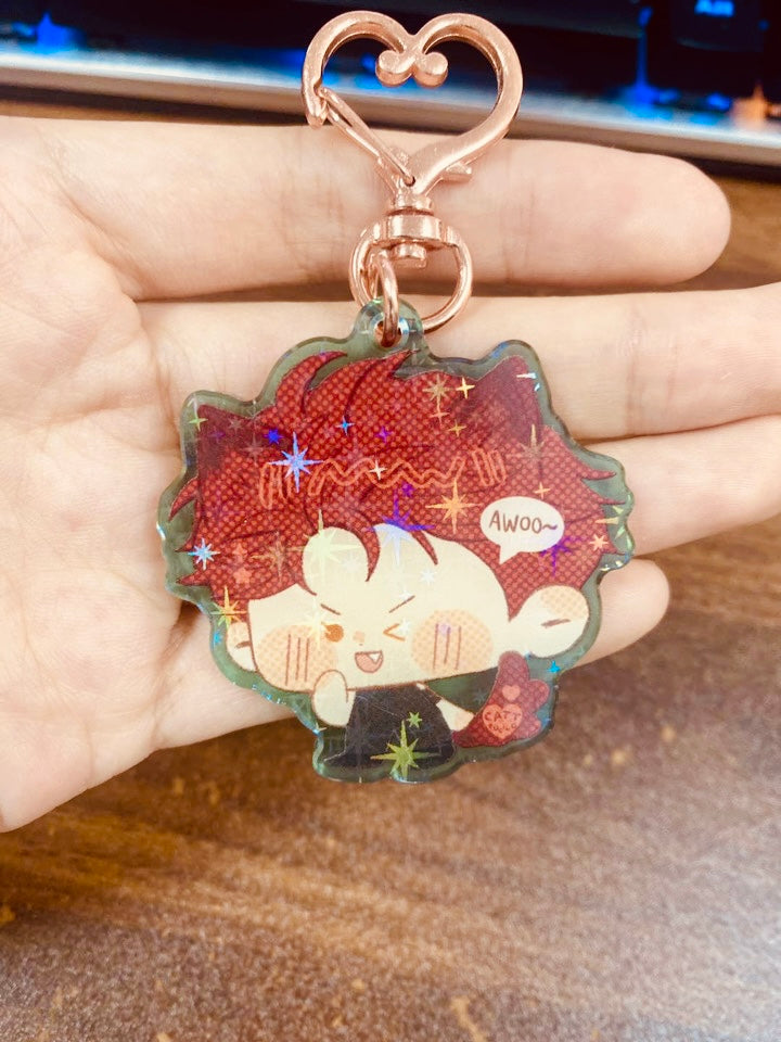 Valko holo acrylic keychain