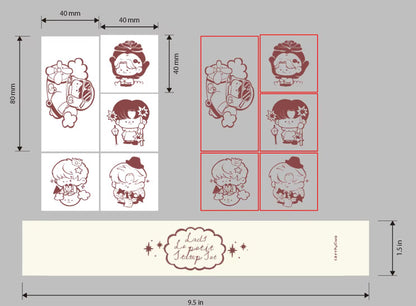 PREORDER Lads le petit stamp set