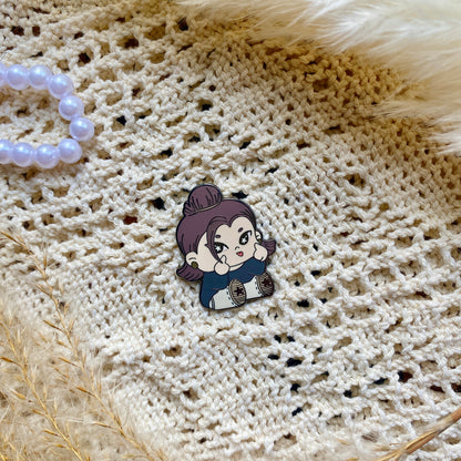 sorcerer who eats weird stuffs enamel pin