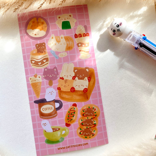 cafe babies sticker sheet